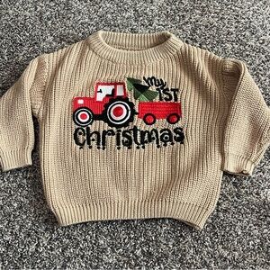 Kids Christmas Sweater - Tan